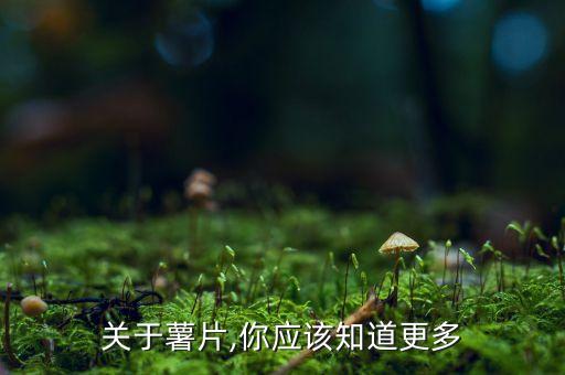 關于薯片,你應該知道更多