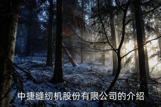 中捷縫紉機(jī)股份有限公司的介紹