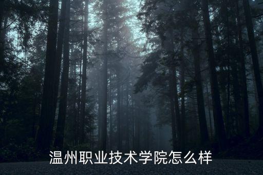 溫州職業(yè)技術(shù)學(xué)院怎么樣