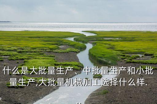 什么是大批量生產(chǎn)、中批量生產(chǎn)和小批量生產(chǎn),大批量機(jī)械加工選擇什么樣...