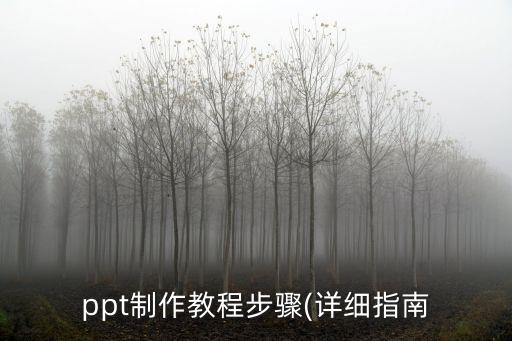 ppt制作教程步驟(詳細指南