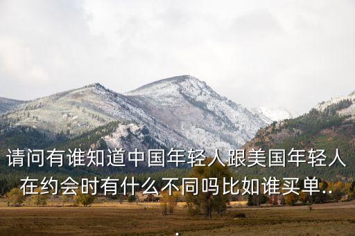 請(qǐng)問有誰知道中國年輕人跟美國年輕人在約會(huì)時(shí)有什么不同嗎比如誰買單...
