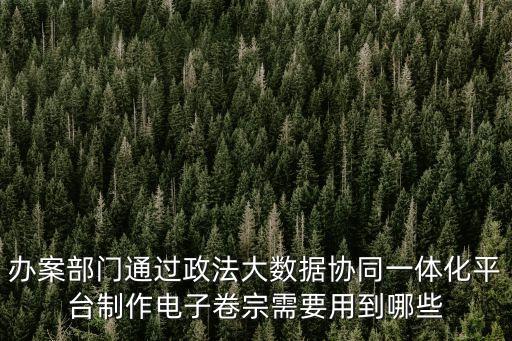 辦案部門(mén)通過(guò)政法大數(shù)據(jù)協(xié)同一體化平臺(tái)制作電子卷宗需要用到哪些