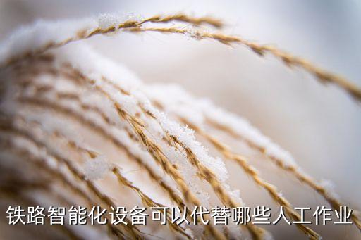 鐵路智能化設(shè)備可以代替哪些人工作業(yè)
