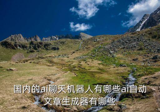 國內(nèi)的ai聊天機(jī)器人有哪些ai自動文章生成器有哪些