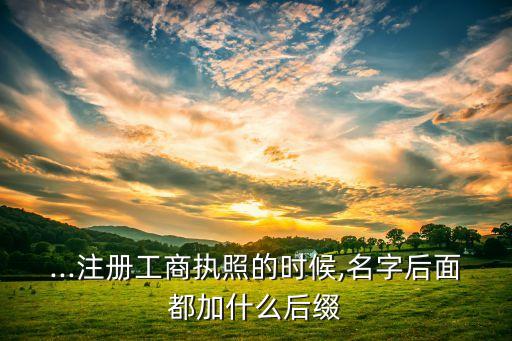 自動化公司名字后綴是什么,注冊公司名字后面都加什么后綴?