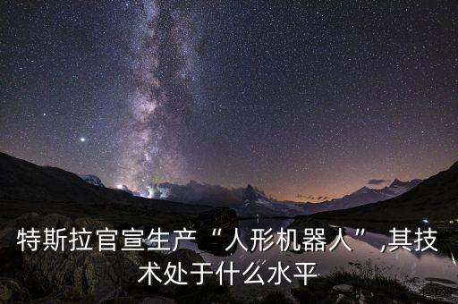 特斯拉官宣生產(chǎn)“人形機器人”,其技術處于什么水平