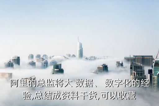 數(shù)字化和大數(shù)據(jù)