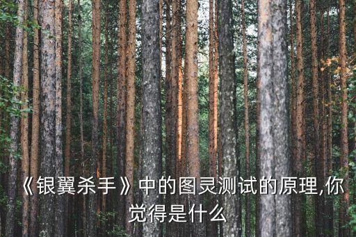 《銀翼殺手》中的圖靈測試的原理,你覺得是什么