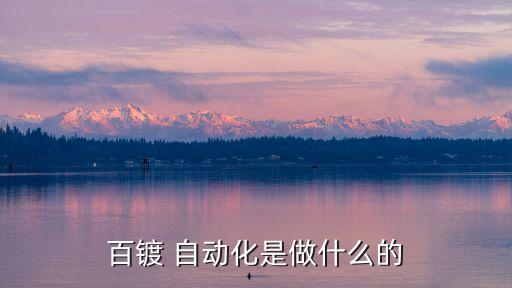 百鍍 自動化是做什么的