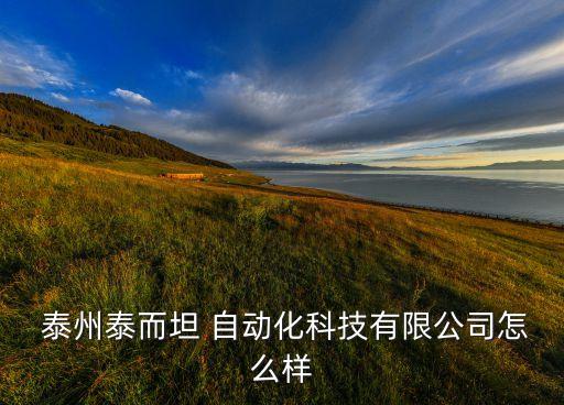  泰州泰而坦 自動(dòng)化科技有限公司怎么樣