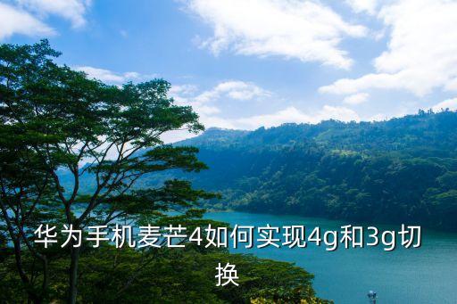 華為手機(jī)麥芒4如何實(shí)現(xiàn)4g和3g切換