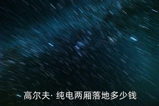 高爾夫純電,大眾高爾夫純電