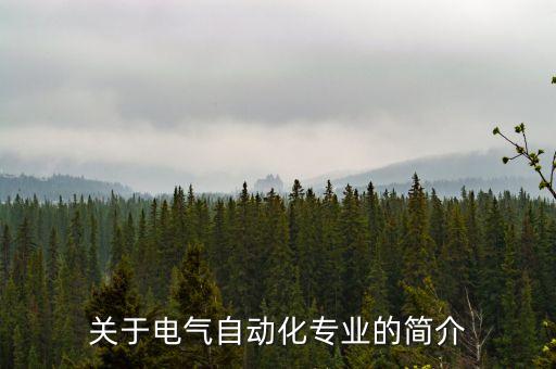 關于電氣自動化專業(yè)的簡介