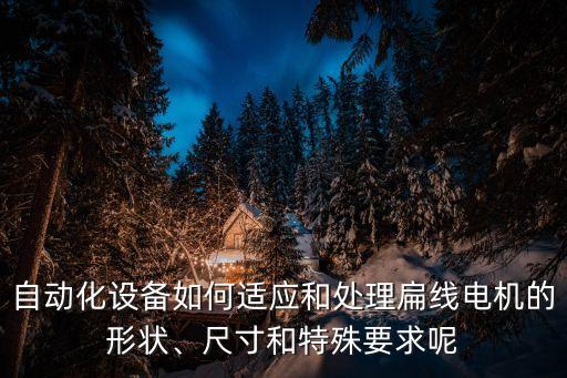 自動(dòng)化設(shè)備如何適應(yīng)和處理扁線電機(jī)的形狀、尺寸和特殊要求呢