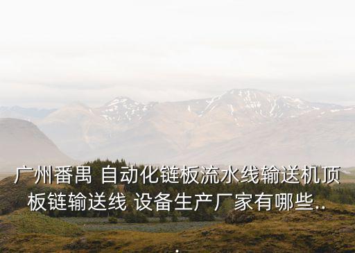 廣州番禺 自動化鏈板流水線輸送機(jī)頂板鏈輸送線 設(shè)備生產(chǎn)廠家有哪些...