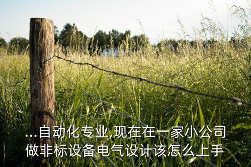 ...自動化專業(yè),現(xiàn)在在一家小公司做非標設備電氣設計該怎么上手