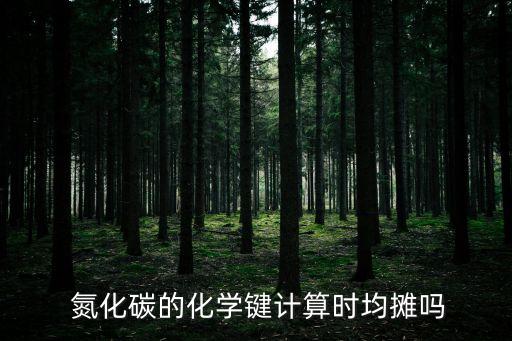  氮化碳的化學(xué)鍵計(jì)算時(shí)均攤嗎