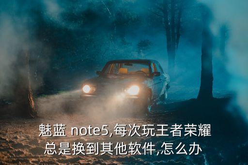  魅藍 note5,每次玩王者榮耀總是換到其他軟件,怎么辦
