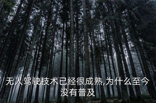 無人駕駛技術(shù)已經(jīng)很成熟,為什么至今沒有普及