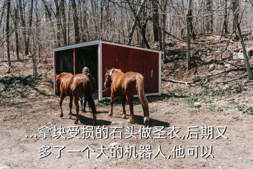 ...拿塊受損的石頭做圣衣,后期又多了一個大的機器人,他可以