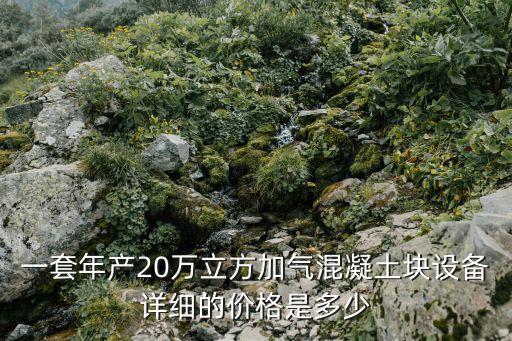 一套年產(chǎn)20萬立方加氣混凝土塊設(shè)備詳細的價格是多少