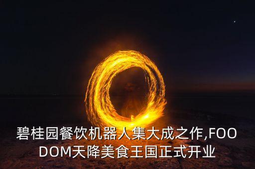 碧桂園餐飲機器人集大成之作,FOODOM天降美食王國正式開業(yè)