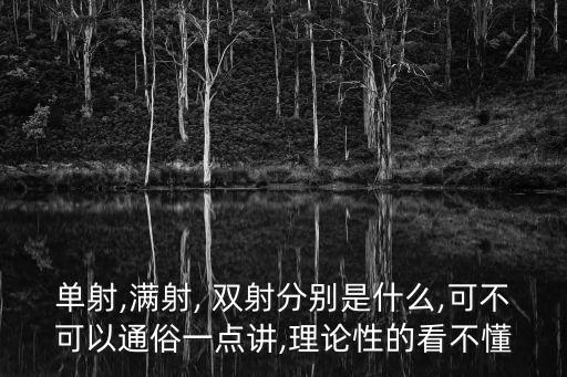 單射,滿射, 雙射分別是什么,可不可以通俗一點(diǎn)講,理論性的看不懂