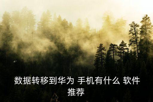  數(shù)據(jù)轉(zhuǎn)移到華為 手機(jī)有什么 軟件推薦
