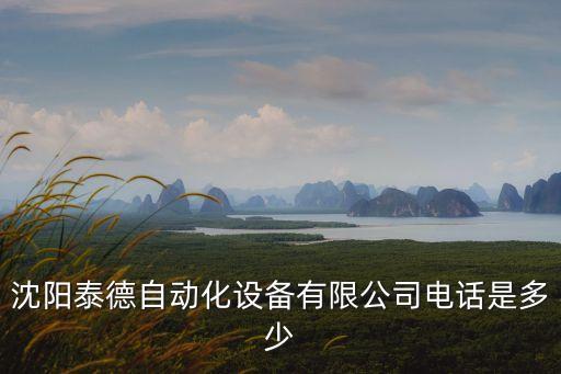沈陽泰德自動化設備有限公司電話是多少