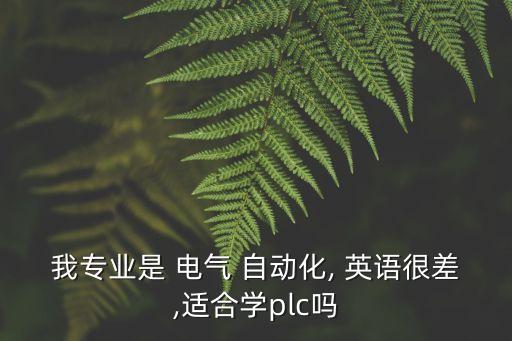 我專業(yè)是 電氣 自動化, 英語很差,適合學plc嗎