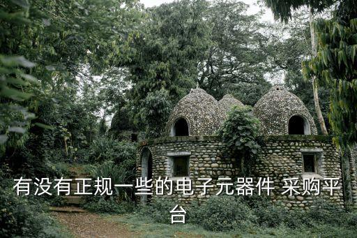 有沒有正規(guī)一些的電子元器件 采購平臺