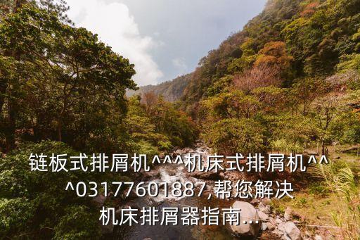 鏈板式排屑機(jī)^^^機(jī)床式排屑機(jī)^^^03177601887,幫您解決機(jī)床排屑器指南...
