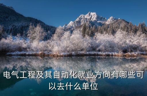 電氣工程及其自動(dòng)化就業(yè)方向有哪些可以去什么單位