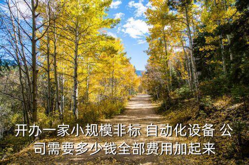 開辦一家小規(guī)模非標 自動化設備 公司需要多少錢全部費用加起來