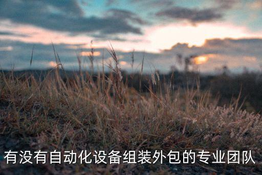 有沒(méi)有自動(dòng)化設(shè)備組裝外包的專(zhuān)業(yè)團(tuán)隊(duì)