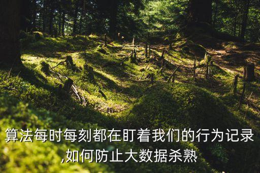 算法每時每刻都在盯著我們的行為記錄,如何防止大數據殺熟