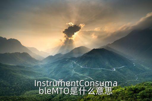 InstrumentConsumableMTO是什么意思