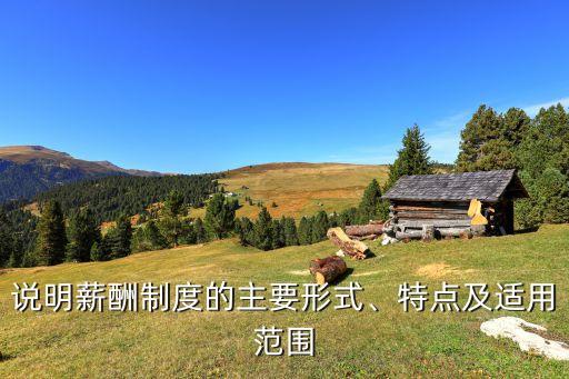 說(shuō)明薪酬制度的主要形式、特點(diǎn)及適用范圍