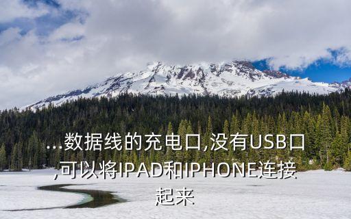 ...數(shù)據(jù)線的充電口,沒(méi)有USB口,可以將IPAD和IPHONE連接起來(lái)