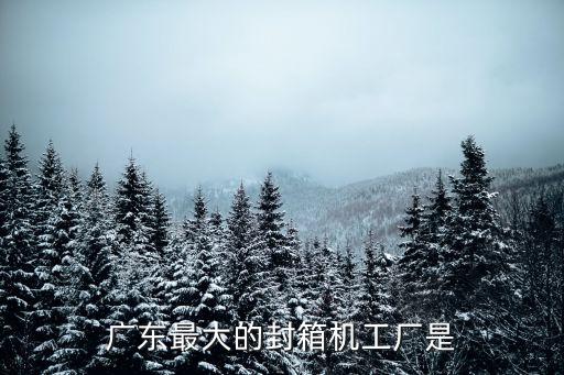 廣東最大的封箱機工廠是