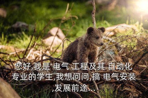 您好,我是 電氣 工程及其 自動(dòng)化專業(yè)的學(xué)生,我想問問,搞 電氣安裝,發(fā)展前途...
