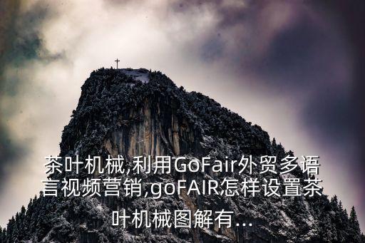 茶葉機(jī)械,利用GoFair外貿(mào)多語(yǔ)言視頻營(yíng)銷,goFAIR怎樣設(shè)置茶葉機(jī)械圖解有...