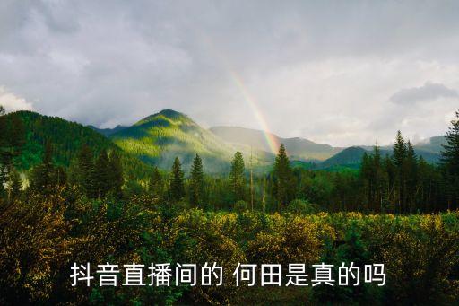 抖音直播間的 何田是真的嗎
