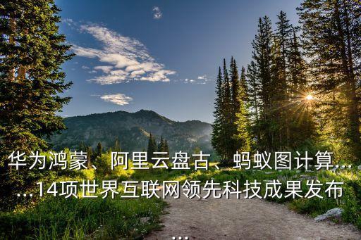 華為鴻蒙、阿里云盤古、螞蟻圖計(jì)算……14項(xiàng)世界互聯(lián)網(wǎng)領(lǐng)先科技成果發(fā)布...