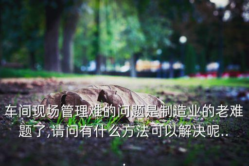 車間現(xiàn)場管理難的問題是制造業(yè)的老難題了,請問有什么方法可以解決呢...
