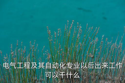 電氣工程及其自動(dòng)化專(zhuān)業(yè)以后出來(lái)工作可以干什么