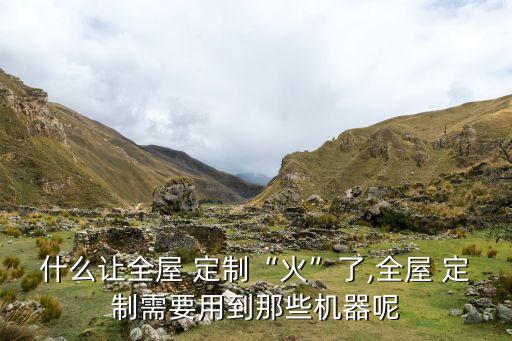 什么讓全屋 定制“火”了,全屋 定制需要用到那些機(jī)器呢