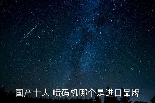 國產(chǎn)十大 噴碼機哪個是進(jìn)口品牌