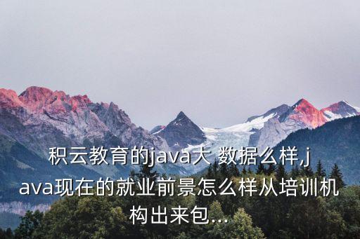 積云教育的java大 數(shù)據(jù)么樣,java現(xiàn)在的就業(yè)前景怎么樣從培訓(xùn)機(jī)構(gòu)出來包...